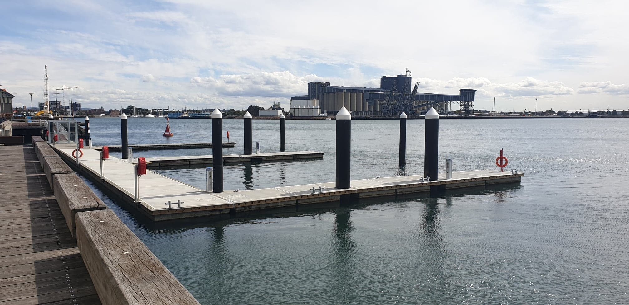 View across the harbour from the dock